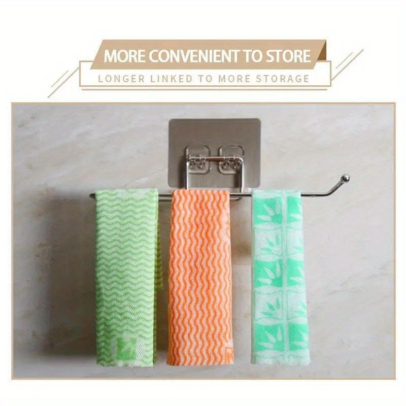 Stainless Steel Wall-Mounted Paper Towel Holder - Versatile Kitchen &