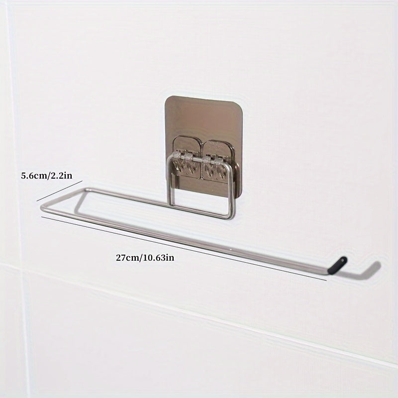 Stainless Steel Wall-Mounted Paper Towel Holder - Versatile Kitchen &